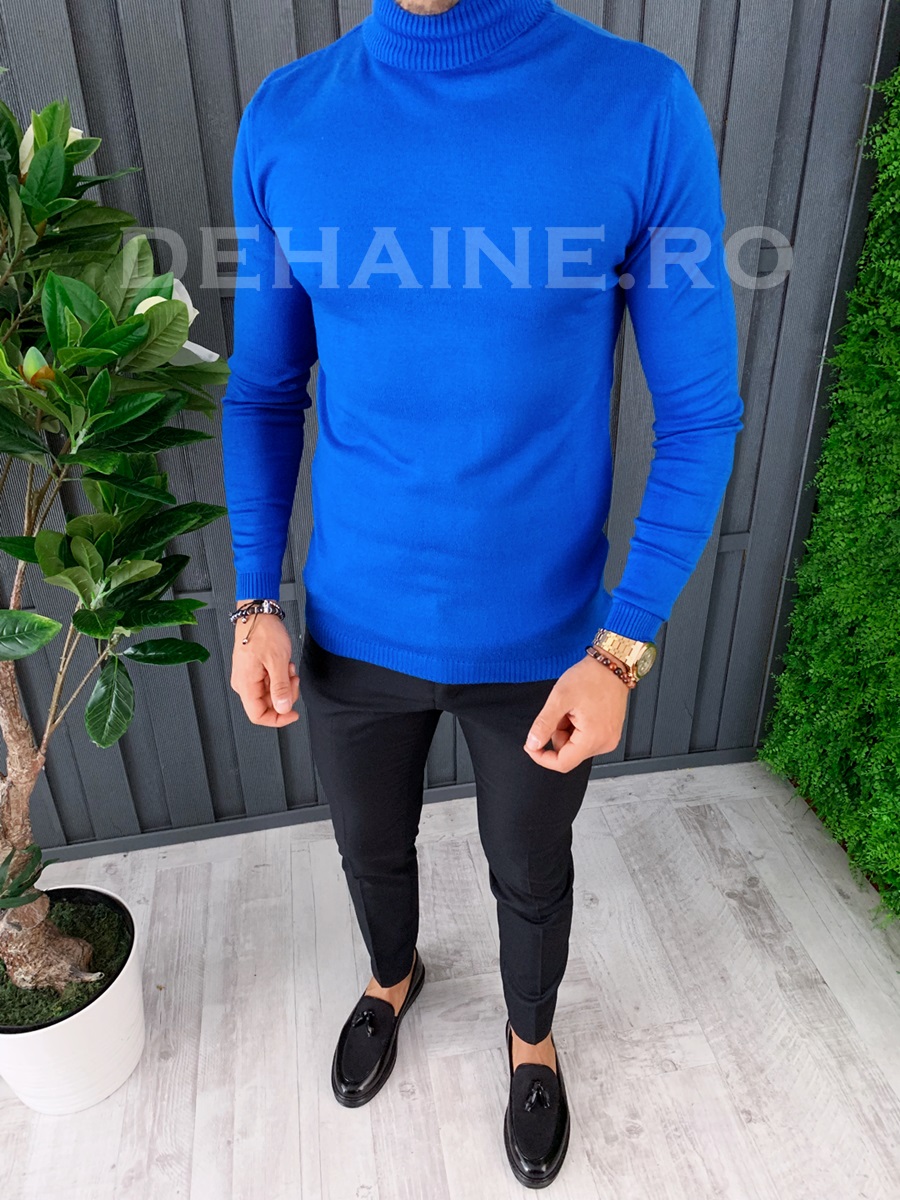 Helanca barbati albastra slim fit zr a6738 p17-5